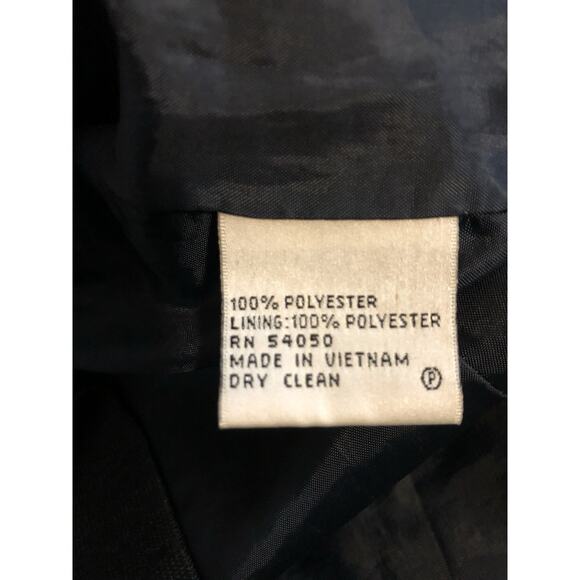 Le Suit Women Jacket 14P Mob Wife 3 Buttons Front Blue Office Siren Lined Lapel - Picture 10 of 10